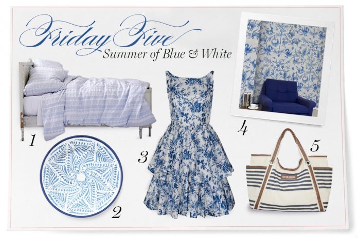Friday Five Blue and White
