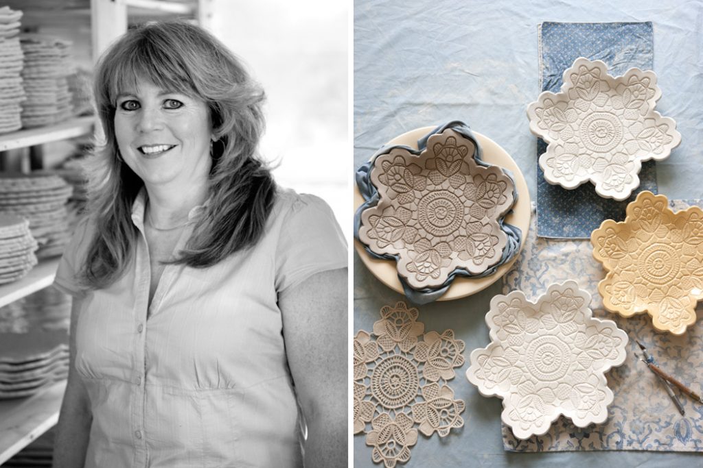 Maggie Weldon Lace Pottery