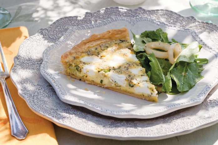 Goat-Cheese- and Spring-Herb Tart
