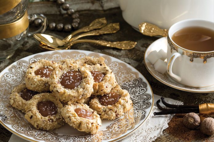 Nutmeg-Spiced Salted Caramel–Almond Cookies