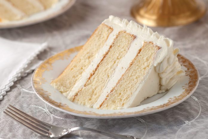 Sour-Cream Cake with Whipped Vanilla Frosting