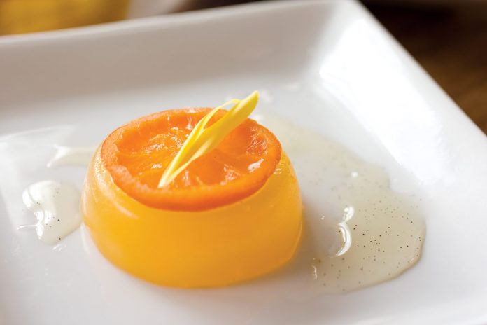 Tangerine-Clementine Gelée with Sauternes Syrup