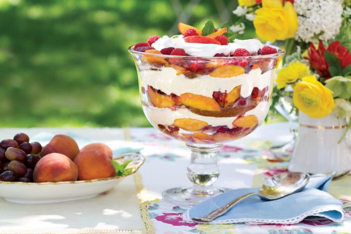 Peach-Melba-and-Sabayon Trifle