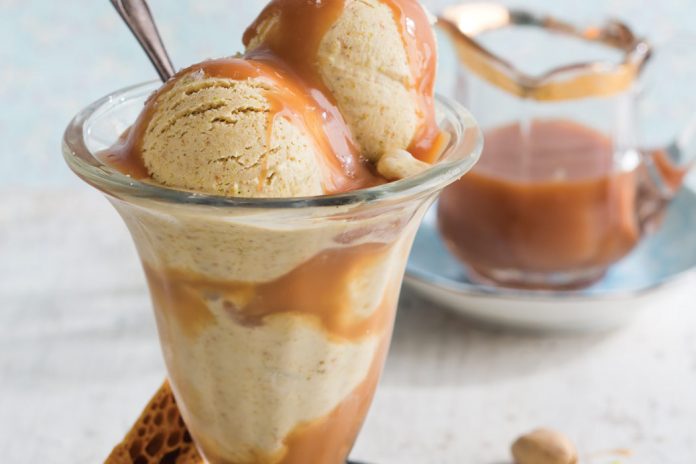 Pistachio-Cardamom Ice-Cream Sundae