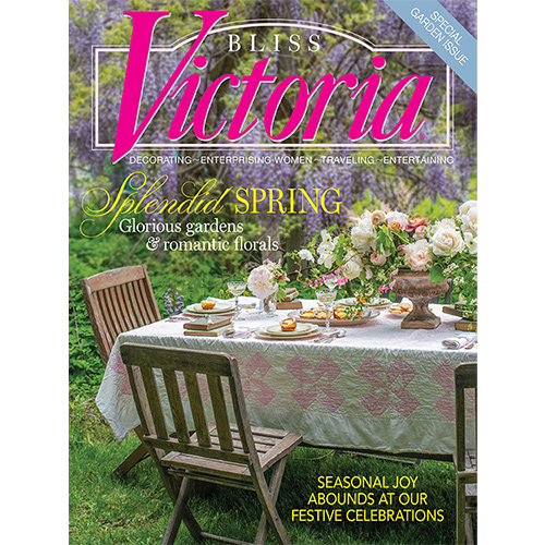 Victoria Magazine March/April 2022 Cover Featuring Spring Table Spread