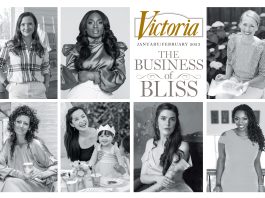 All seven Business of Bliss entrepreneurs’ portraits are featured in a single graphic.